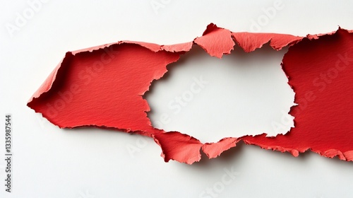 Wallpaper Mural Red cut-out map shape representing country, vibrant design highlighting geographical features, ideal for educational content. Torontodigital.ca