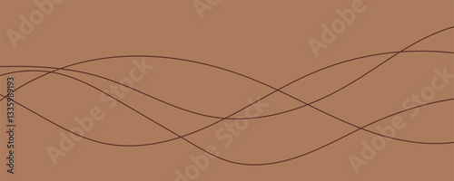vector wave illustration of a brown background