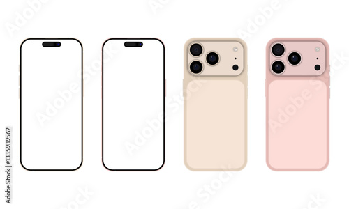 iPhone スマートフォン 背面 ベクター素材 (17)