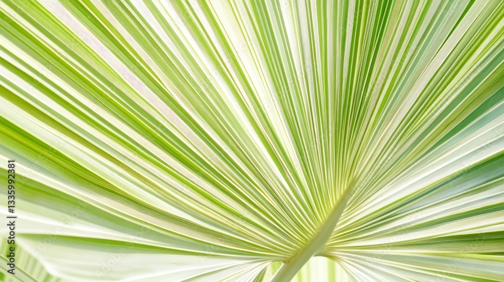 Fototapeta premium Vibrant green leaf texture in close-up, showcasing nature's organic beauty and intricate details. 