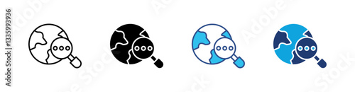 Find Multi Style Icon Set Vector 