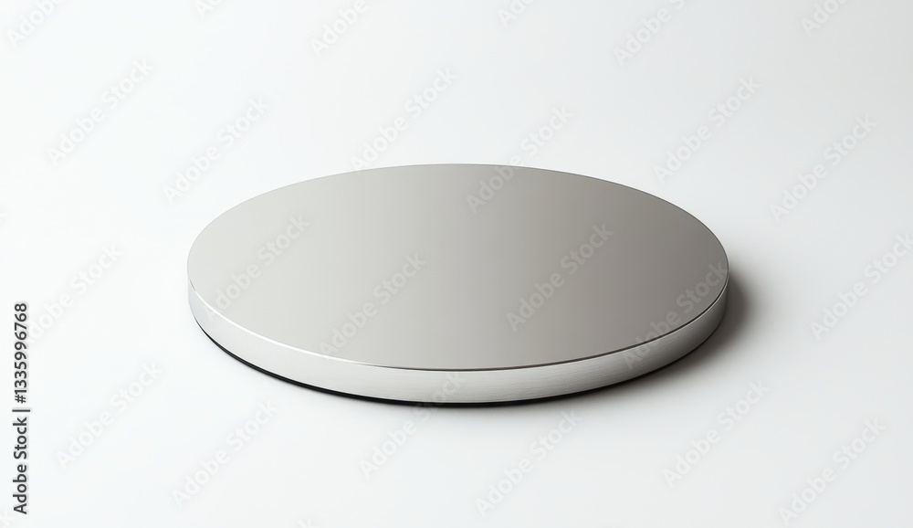 Circular, metallic disc Circular, metallic disc