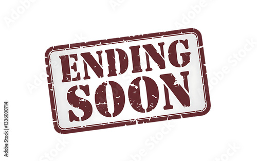ending soon stamp red ink