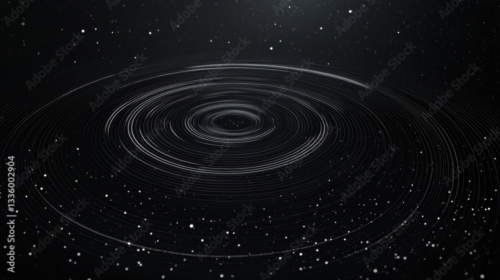Fototapeta premium A black and white image of a starry night sky.