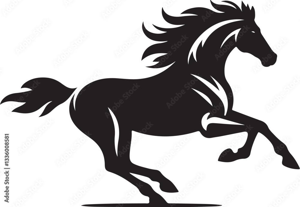 Obraz premium Majestic Running Horse Vector Pack