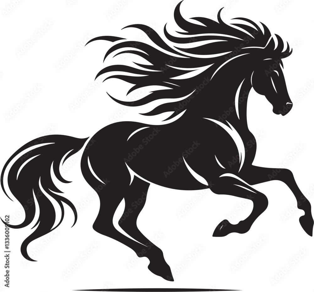 Majestic Running Horse Vector Pack Majestic Running Horse Vector Pack