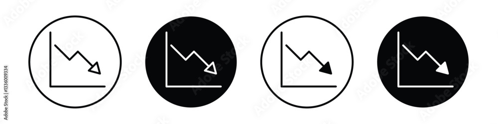 Arrow trend-down vectors icons graphics pack Arrow trend-down vectors icons graphics pack