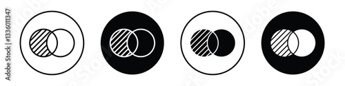 Diagram venn vectors icons graphics pack