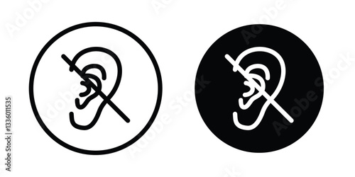 Ear deaf vectors icons graphics pack