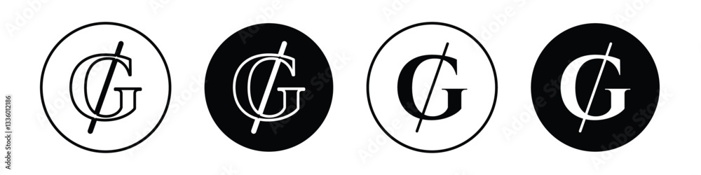 Guarani sign vectors icons graphics pack Guarani sign vectors icons graphics pack