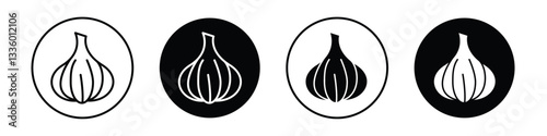 Garlic vectors icons graphics pack