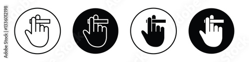 Hand holding cigarette vectors icons graphics pack