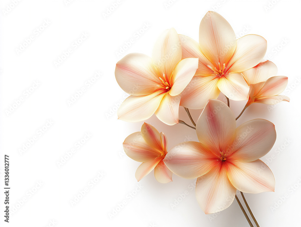 Fototapeta premium a ixia isolated on a white background, a high-resolution photograph,