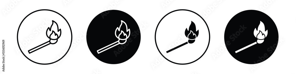 Match fire vectors icons graphics pack Match fire vectors icons graphics pack