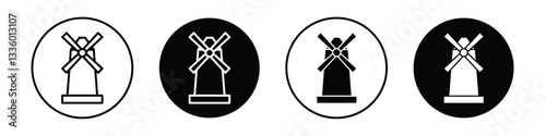 Mill sign vectors icons graphics pack