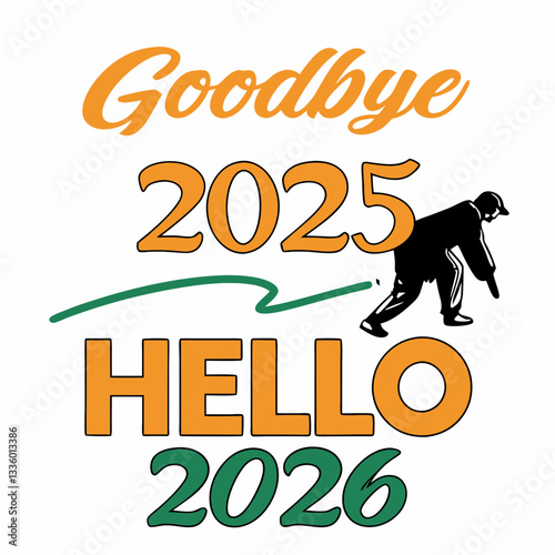 Bold New Year Typography – 2025 to 2026 Transition
