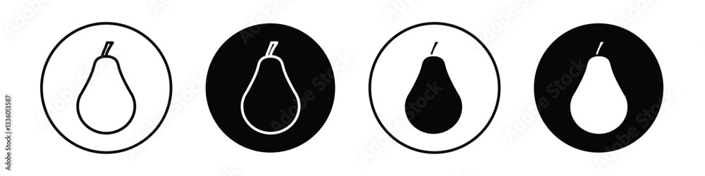 Pear vectors icons graphics pack Pear vectors icons graphics pack