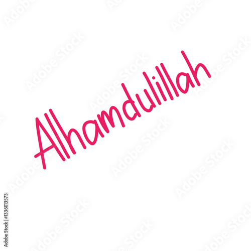 Lettering Alhamdulillah 