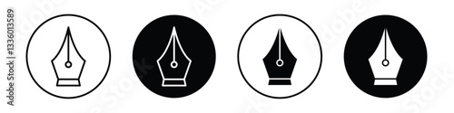 Pen nib vectors icons graphics pack