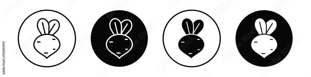 Radish vectors icons graphics pack Radish vectors icons graphics pack