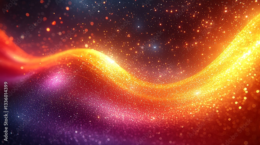 Obraz premium Abstract Gold Orange Purple Wave Background Texture