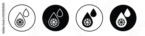Snowflake droplets vectors icons graphics pack