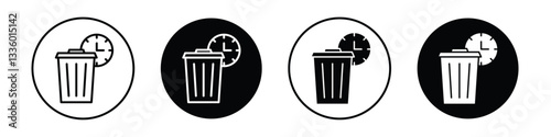 Time waste vectors icons graphics pack