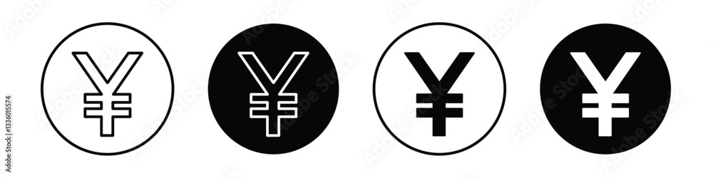 Yen vectors icons graphics pack Yen vectors icons graphics pack