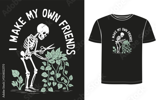 Skeleton T Shirt Design