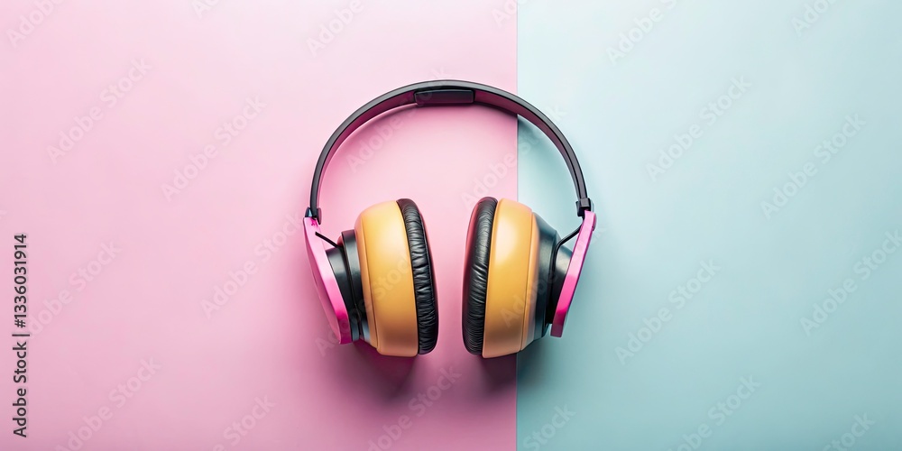 Above Shot of Hearing Protection on Soft Feminine Background, High-Angle Overview for Copy Space Design Elements, Ideal for Safety and Wellness Projects Above Shot of Hearing Protection on Soft Feminine Background, High-Angle Overview for Copy Space Design Elements, Ideal for Safety and Wellness Projects