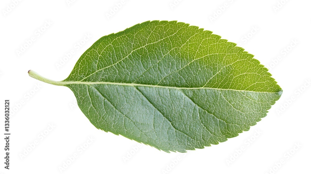Obraz premium Green mint leaf isolated on transparent background