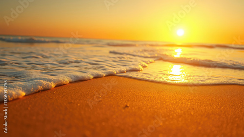 Majestic Sunset Ocean View generate by AI
