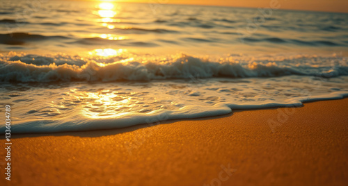 Peaceful Sunset Over the Ocean generate by AI