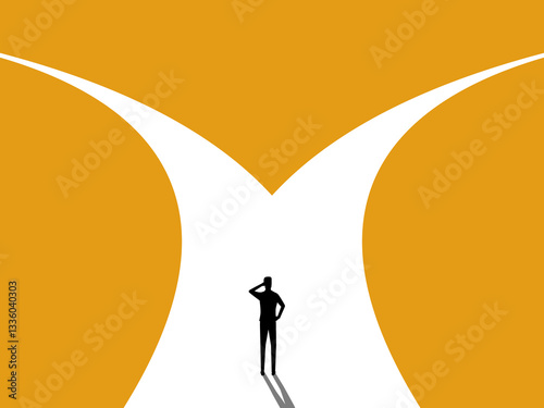 Confused, the decision maker is at a crossroads