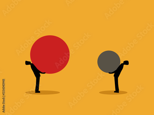  Inequality in work, two businessmen bear different burdens