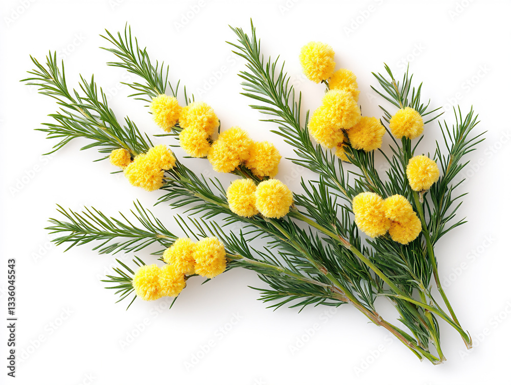 a mimosa isolated on a white background, a high-resolution photograph, a mimosa isolated on a white background, a high-resolution photograph,