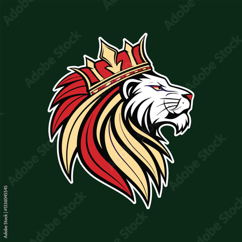 Wallpaper Mural Eye-Catching 3D abstract Lion Head Mascot Logo Illustration Torontodigital.ca