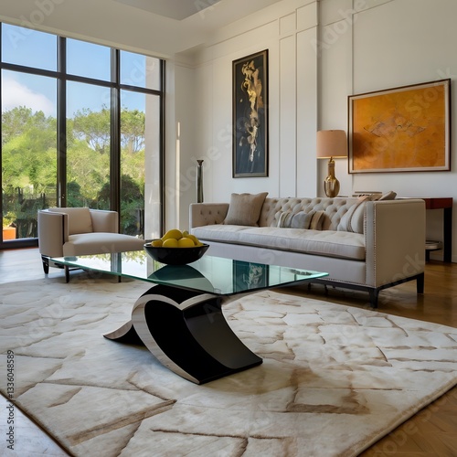 Wallpaper Mural modern living room interior design with white sofa,  modern living room interior design, modern living room interior design with white sofa Torontodigital.ca
