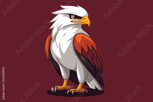 Strategic Falcon with Chart Symbolizing Foresight and Business Mascot Logo Design