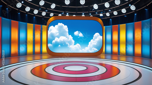 Professional News Studio Background | HD Virtual Newsroom Backdrop.