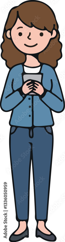 Cartoon Casual business woman character