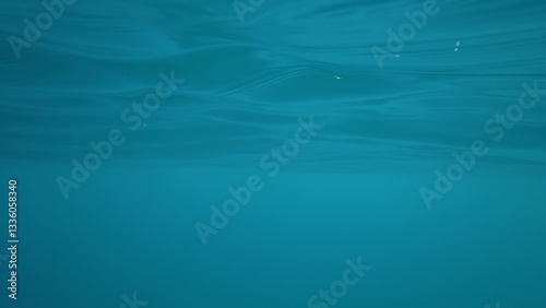 POV shot of swimming in empty ocean