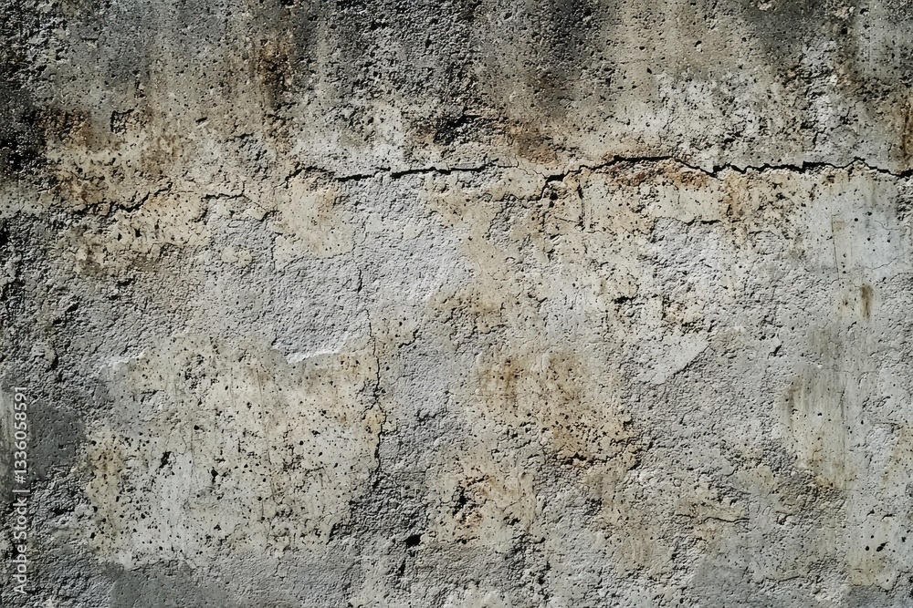 Fototapeta premium Detailed closeup image of a weathered concrete wall surface