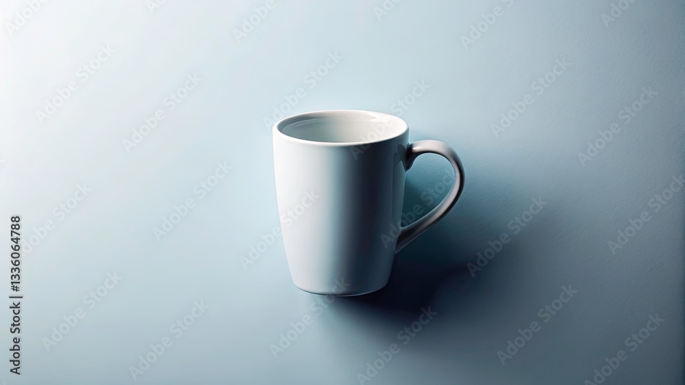 Futuristic Double Handle Mug Flat Lay, Modern Ceramic Cup, Long Exposure Photography, Overhead Shot, Minimalist Product Photo Futuristic Double Handle Mug Flat Lay, Modern Ceramic Cup, Long Exposure Photography, Overhead Shot, Minimalist Product Photo