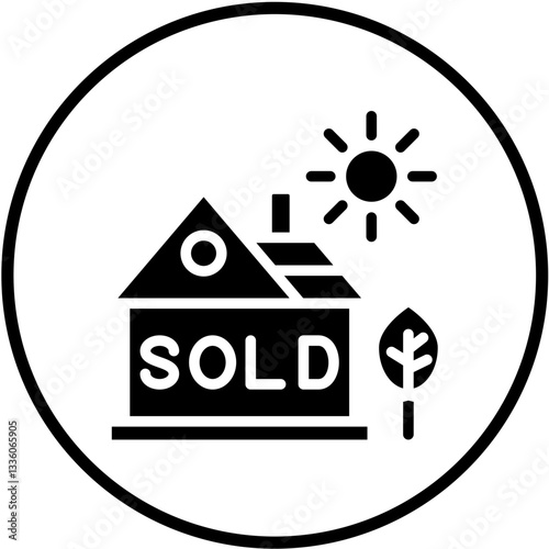 Vector Design House Sold Icon Style