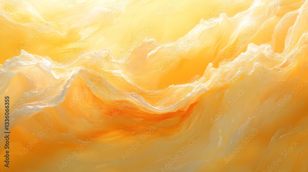 Golden Abstract Waves Illustration Golden Abstract Waves Illustration