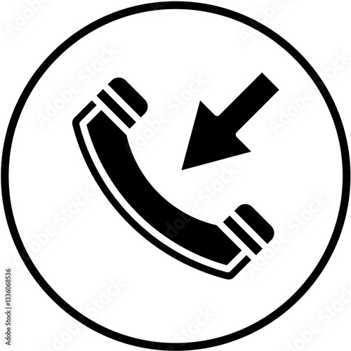 Vector Design Incoming Call Icon Style