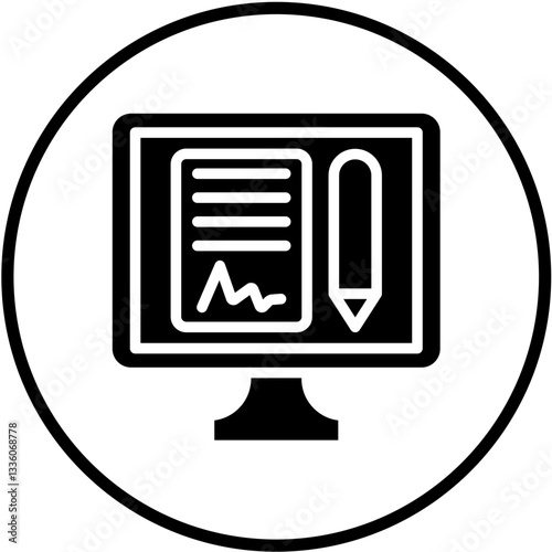 Vector Design Online Agreement Icon Style