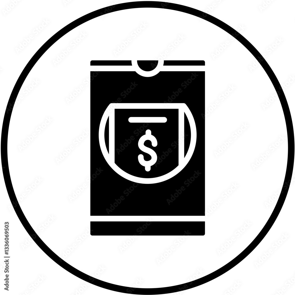 Fototapeta premium Vector Design Mobile Banking Icon Style