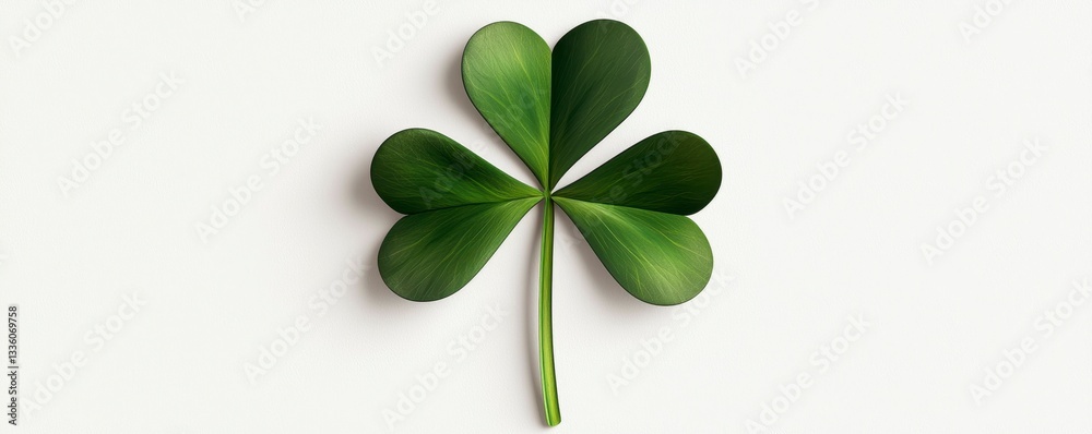 Three Leaf Clover with Stem for Luck and Saint Patrick's Day Irish Celebration Representation and Symbolism Three Leaf Clover with Stem for Luck and Saint Patrick's Day Irish Celebration Representation and Symbolism